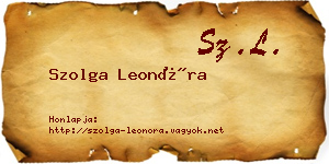 Szolga Leonóra névjegykártya